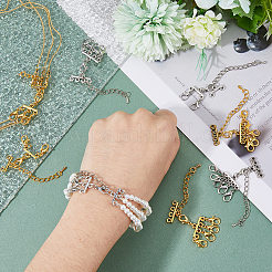 8Pcs 8 Styles Tibetan Style Alloy Lobster Claw Claps&nbsp;AJEW-DC0001-25