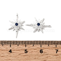 925 Sterling Silver Capri Blue Rhinestone Pendants&nbsp;STER-K188-03S