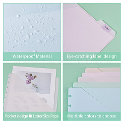 5Pcs PP Plastic Notebook Index Divider Sheets&nbsp;AJEW-WH0609-083A