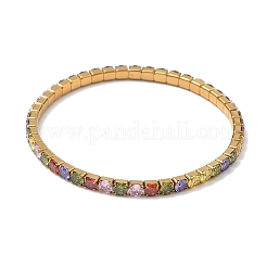 304 Stainless Steel Micro Pave Colorful Cubic Zirconia Tennis Bracelets for Women&nbsp;BJEW-G779-02G