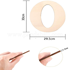Letter Unfinished Wood Blank Cutouts&nbsp;DIY-ZX040-01O
