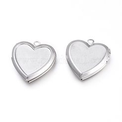 Non-Tarnish 304 Stainless Steel Locket Pendants&nbsp;STAS-K192-09P