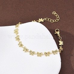 Brass Link Chain Bracelets for Women&nbsp;BJEW-C140-07G