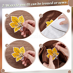 18Pcs 6 Colors Maple Leaf Embroidered Cloth Patch&nbsp;PATC-PH0001-33