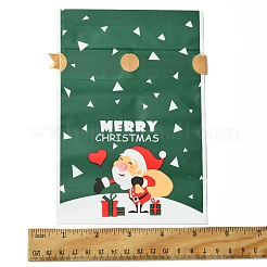 18Pcs 9 Styles Christmas Theme Plastic Packing Pouches Drawstring Bags&nbsp;ABAG-FS0001-04