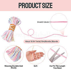 3 Bundles Segment Dyed Cotton Cords&nbsp;OCOR-TA0003-34B