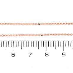 1.3MM Brass Cable Chain Necklace Making&nbsp;NJEW-D302-76RG