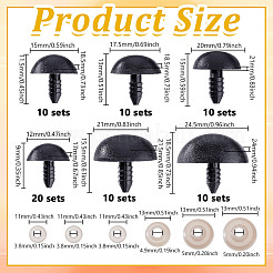 70 Bags 6 Styles Oval Resin Craft Nose&nbsp;DIY-GA0008-23A