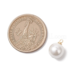 9Pcs 3 Sizes Shell Pearl Round Charms&nbsp;PALLOY-JF04857