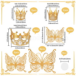 Alloy Rhinestones Crown Cake Decoration&nbsp;DIY-SP0003-25G