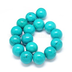 Natural Magnesite Round Bead Strands&nbsp;TURQ-E022-38B-25mm