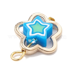 Handmade Polymer Clay with CCB Plastic Bead Frames Pendants&nbsp;PALLOY-JF04752