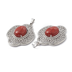 Natural Red Jasper Pendants&nbsp;G-P492-01P-11