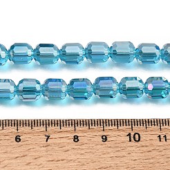 Electroplate Transparent Column Glass Beads Strands&nbsp;EGLA-A043-02-AB11