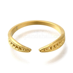 Ion Plating(IP) 304 Stainless Steel Open Cuff Ring Components&nbsp;RJEW-U017-32G