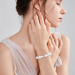 4 Strands 4 Styles Round Natural White Jade Beads Strands&nbsp;G-NB0005-12