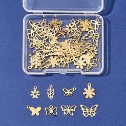 60Pcs 10 Styles 304 & 201 Stainless Steel Charms&nbsp;STAS-FS0001-93