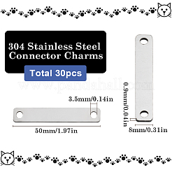 304 Stainless Steel Connector Charms&nbsp;STAS-SC0008-98P-01