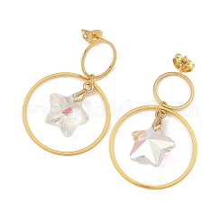 Brass Dangle Stud Earring for Women&nbsp;EJEW-JE07353