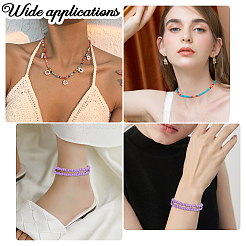 15Pcs 15 Styles Round Glass Seed Beads Choker Necklaces&nbsp;NJEW-AR0001-01