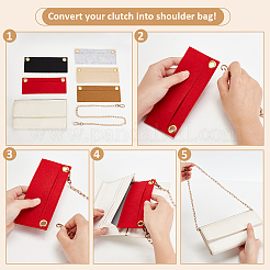 5Pcs 5 Colors Wool Felt Crochet Bags Bottom&nbsp;FIND-WR0004-23
