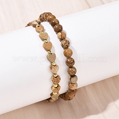 Natural & Synthetic Mixed GemstoneBeaded Bracelets Set for Women&nbsp;BJEW-G752-02G