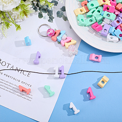 90Pcs 9 Styles Opaque Acrylic European Beads&nbsp;OACR-HY0001-30