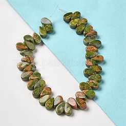 Natural Unakite Beads Strands&nbsp;G-B064-B10