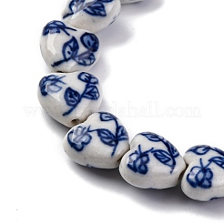 Handmade Blue and White Porcelain Beads Strands&nbsp;PORC-I027-05