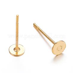 Stud Earring Findings&nbsp;KK-C2904-G