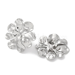 304 Stainless Steel Flower Stud Earrings&nbsp;EJEW-D281-18S