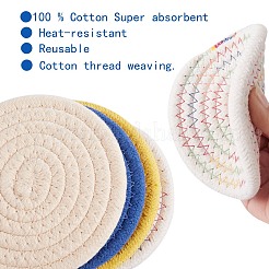 8Pcs 8 Colors Cotton Thread Weave Hot Pot Holders&nbsp;DIY-SZ0003-67
