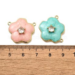 Brass Micro Pave Clear Cubic Zirconia Pendants&nbsp;KK-S508-52G-01