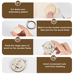 10Pcs 5 Styles Wood Embroidery Hoop&nbsp;DIY-CP0012-43B
