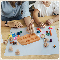 8Pcs 8 Styles Space Theme Round Wood Stamps with Handle&nbsp;DIY-PH00006
