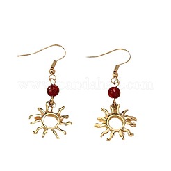 Natural Carnelian Dangle Earrings&nbsp;FS-WGC0479-01