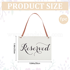 Rectangle Wood Reserved Hanging Sign Decorations&nbsp;DJEW-WH20005-02B