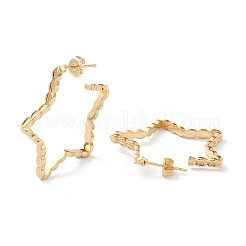 Brass Half Hoop Earrings&nbsp;EJEW-Z002-14G