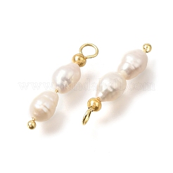 Natural Freshwater Pearl Beaded Pendants&nbsp;PA-CBAF2FA-02G-02