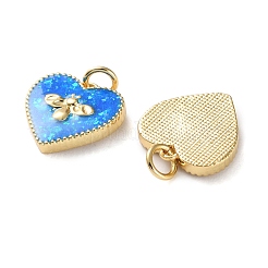 Brass Micro with Sythetic Opal Pendants&nbsp;KK-S048-08G