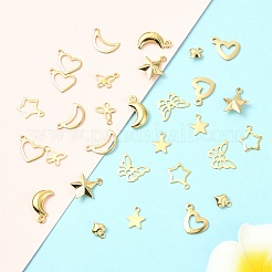 30Pcs 10 Styles 304 Stainless Steel Pendants Sets&nbsp;STAS-YW0002-65