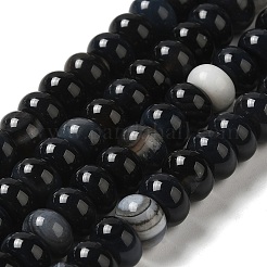 Natural Black Agate Beads Strands&nbsp;G-H295-C03-06