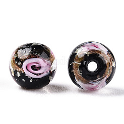 Luminous Handmade Gold Sand Lampwork Beads&nbsp;X-LAMP-T021-03K