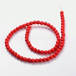 Synthetical Howlite Beads Strands&nbsp;X-G609-6mm