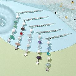 Natural Gemstone Chip & Pearl Hair Bobby Pin&nbsp;PHAR-JH00102