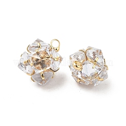 Clear Glass Charms&nbsp;KK-M233-31G