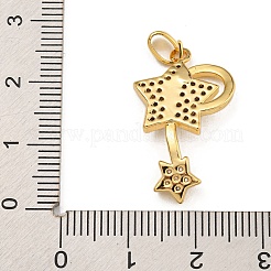 Rack Plating Brass Micro Pave Cubic Zirconia Pendants&nbsp;KK-U035-06G