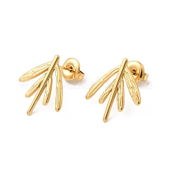 304 Stainless Steel Leaf Stud Earrings&nbsp;EJEW-K268-52G