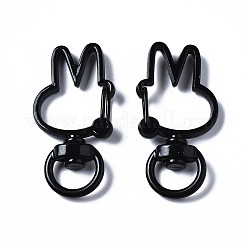 Spray Painted Eco-Friendly Alloy Swivel Snap Hooks Clasps&nbsp;PALLOY-T080-12A-NR
