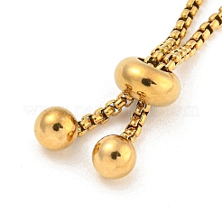 Adjustable 304 Stainless Steel Box Chain Slider Bracelet Making&nbsp;MAK-L038-001G-03
